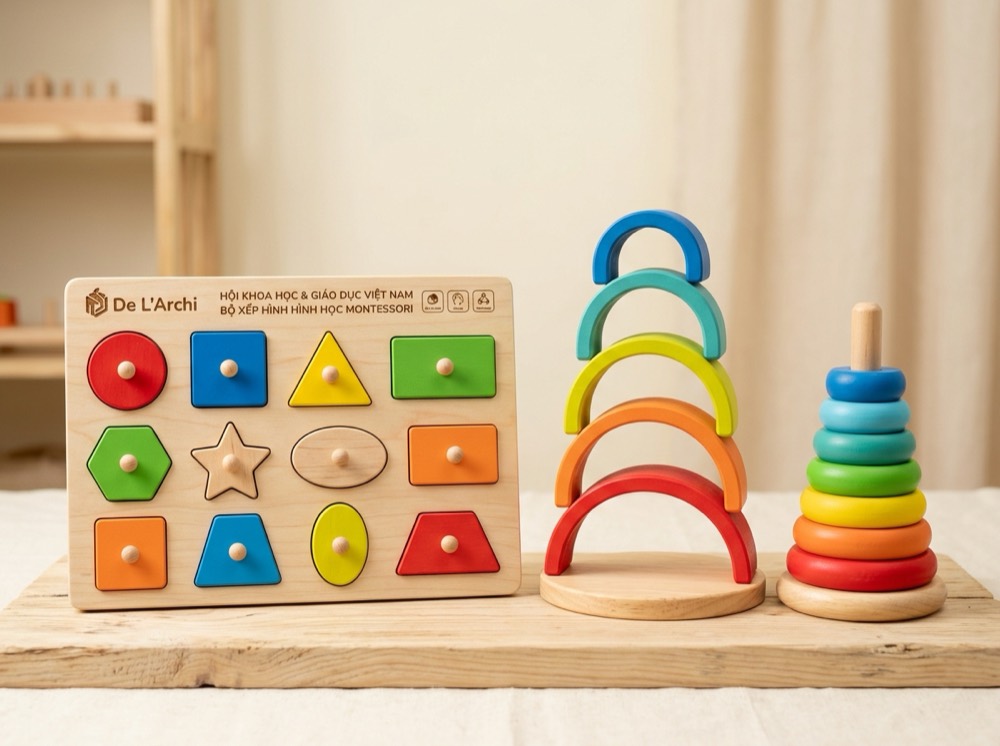 Đồ chơi Montessori bằng gỗ De L'archi